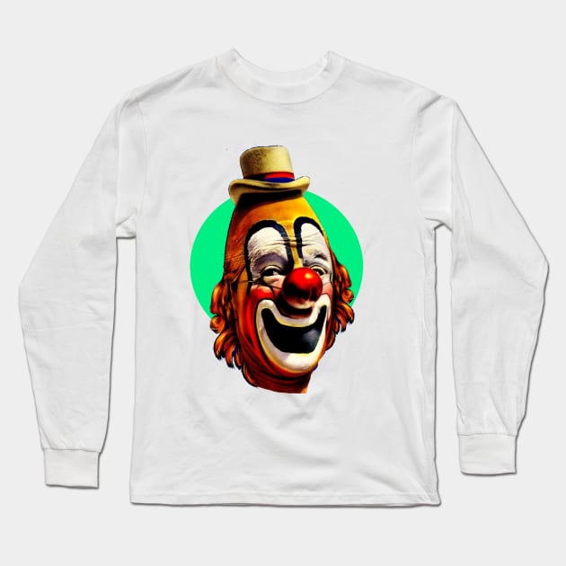 Old circus traditional clown Long Sleeve T-Shirt by Marccelus